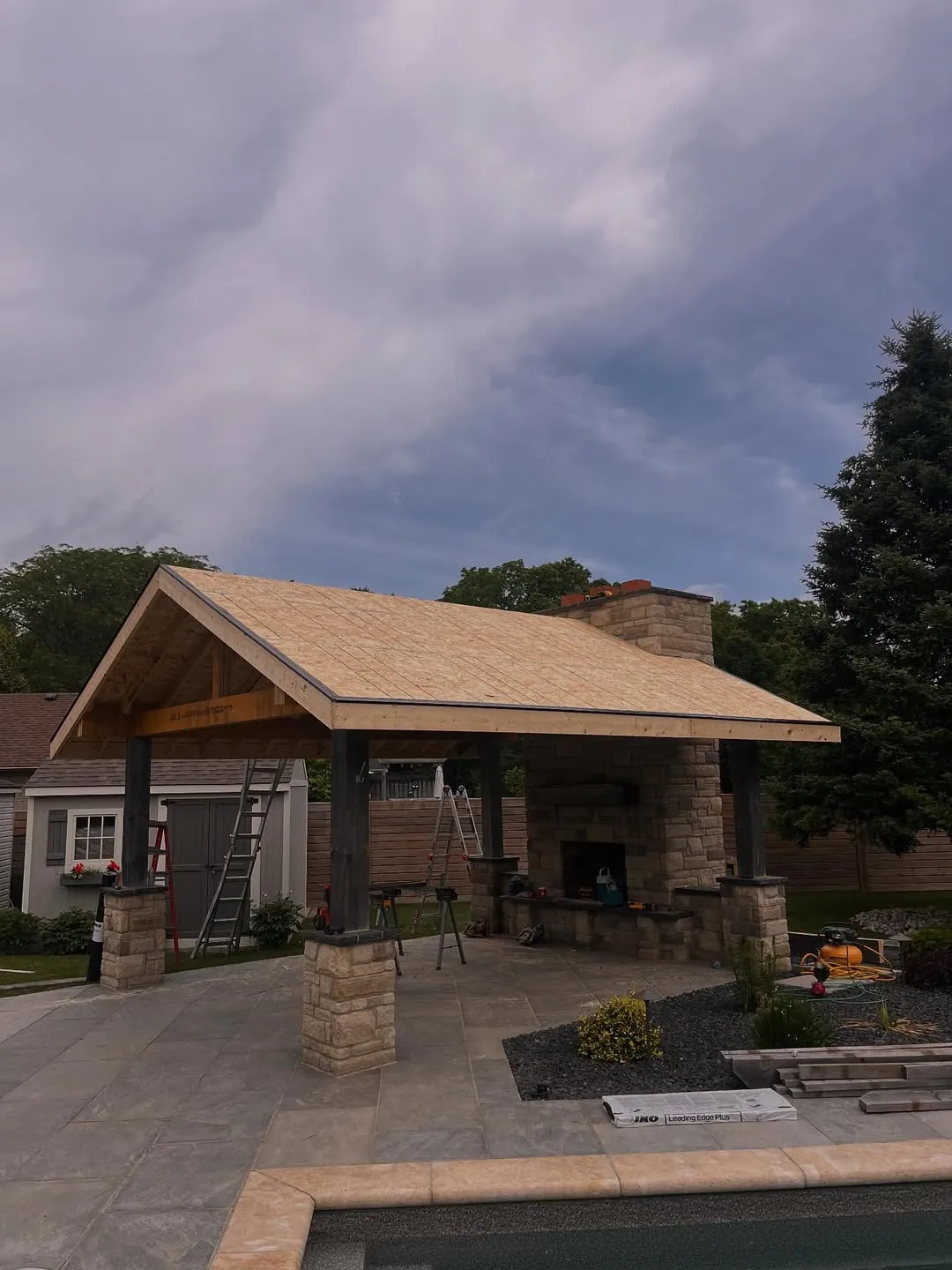 Outdoor Pavilion Roof Replacement - Shingle Application